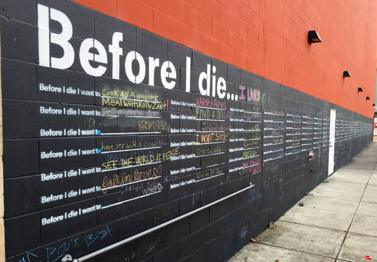 Before I die...