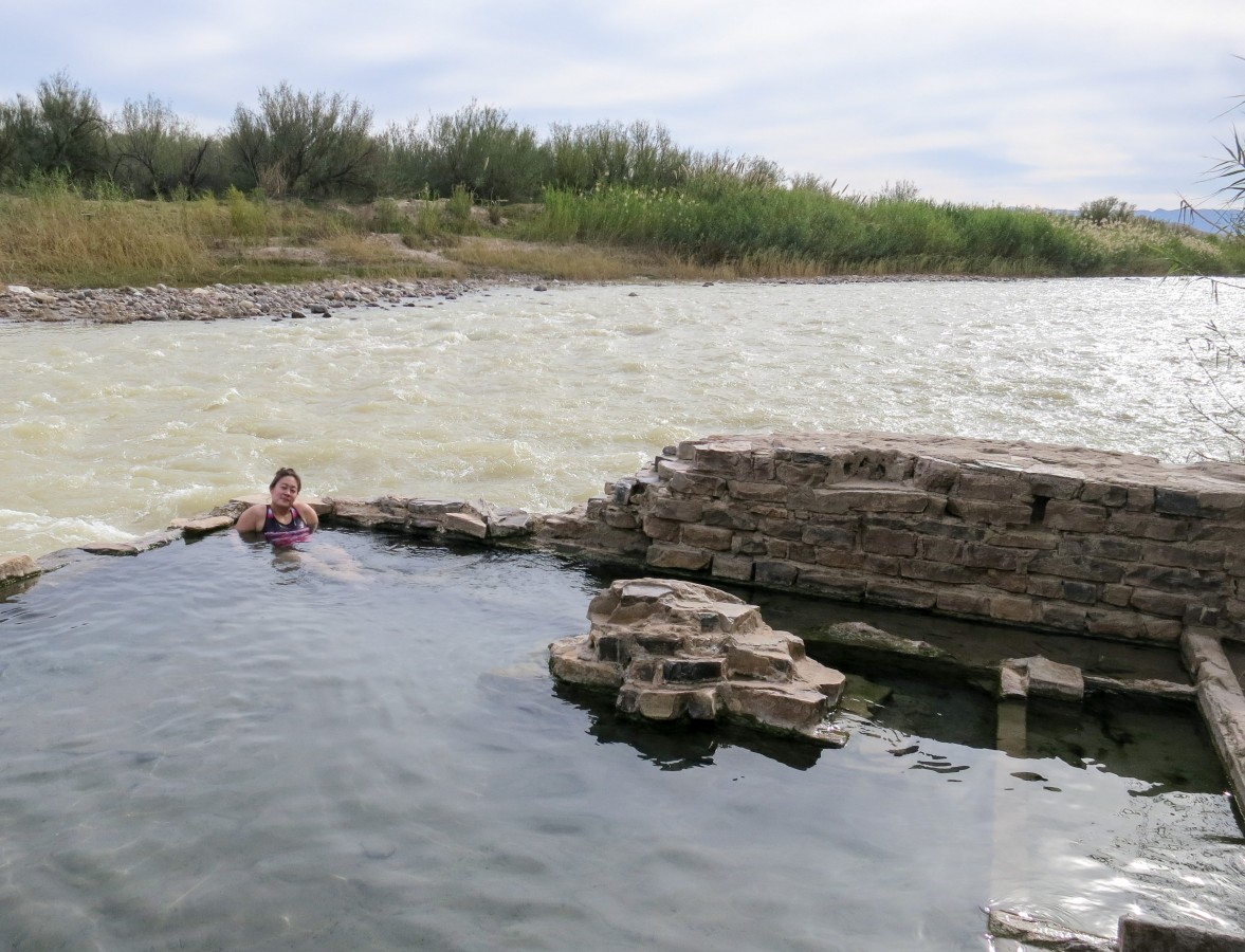 The hot springs were a great reward after yesterday's hike!