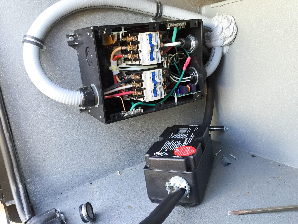 Connecting the Progressive to the existing Surge Guard.