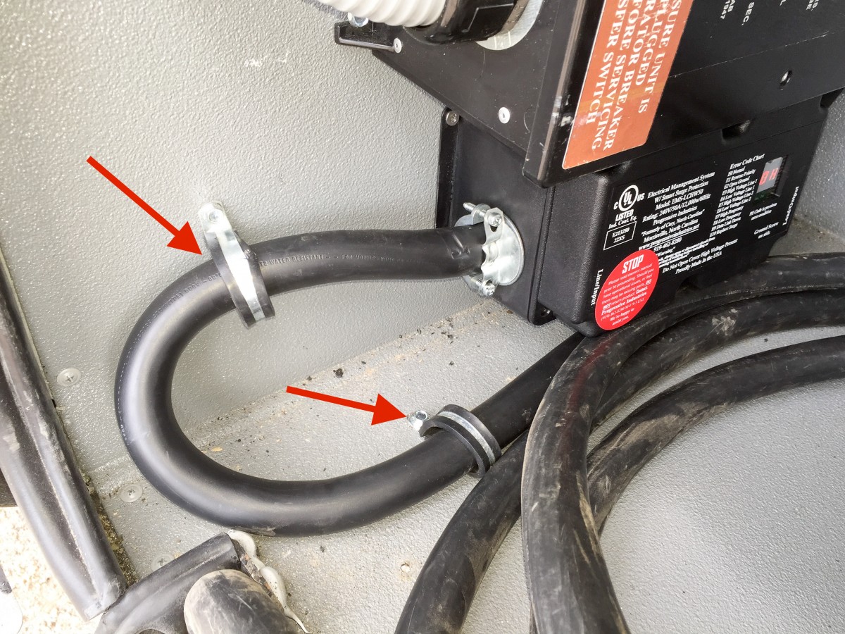 Cable harnesses relocated to prevent pulling or twisting the connections.