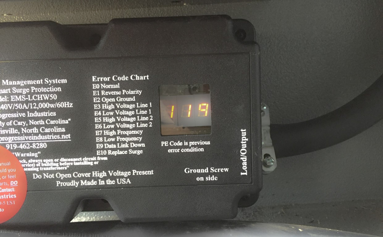 119 volts is just about perfect!