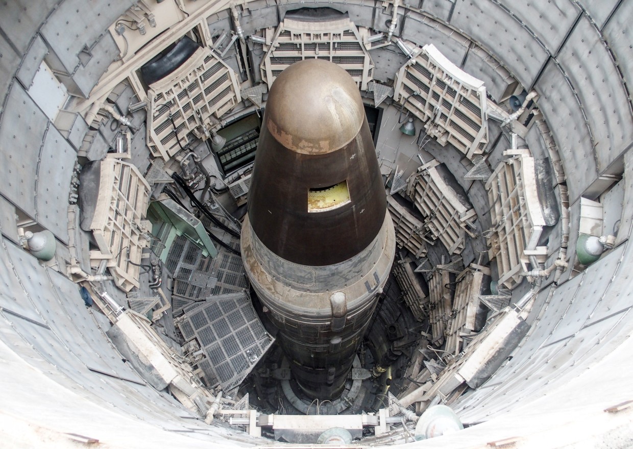 Looking down into the Titan II silo.