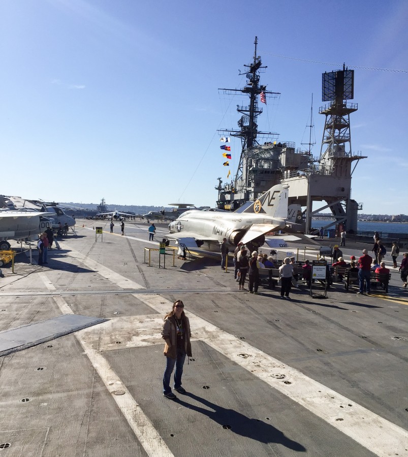 The flight deck of the impressive U.S.S. Midway.