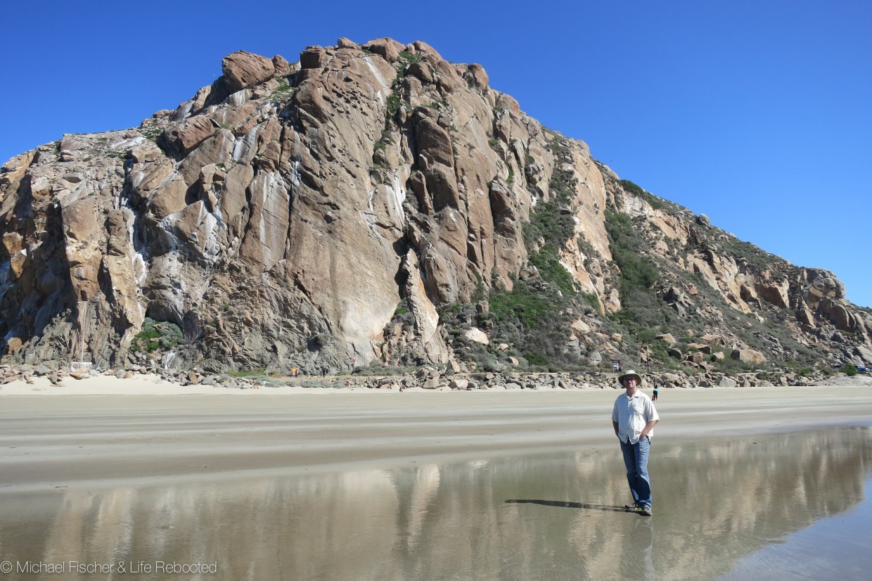 Morro Rock, at the entrance to Morro Bay Harbor.