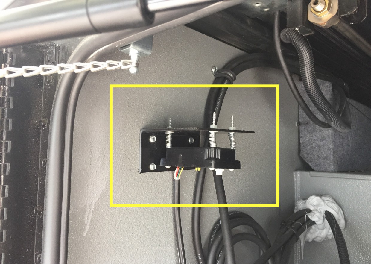 Location of the leveling calibration unit.
