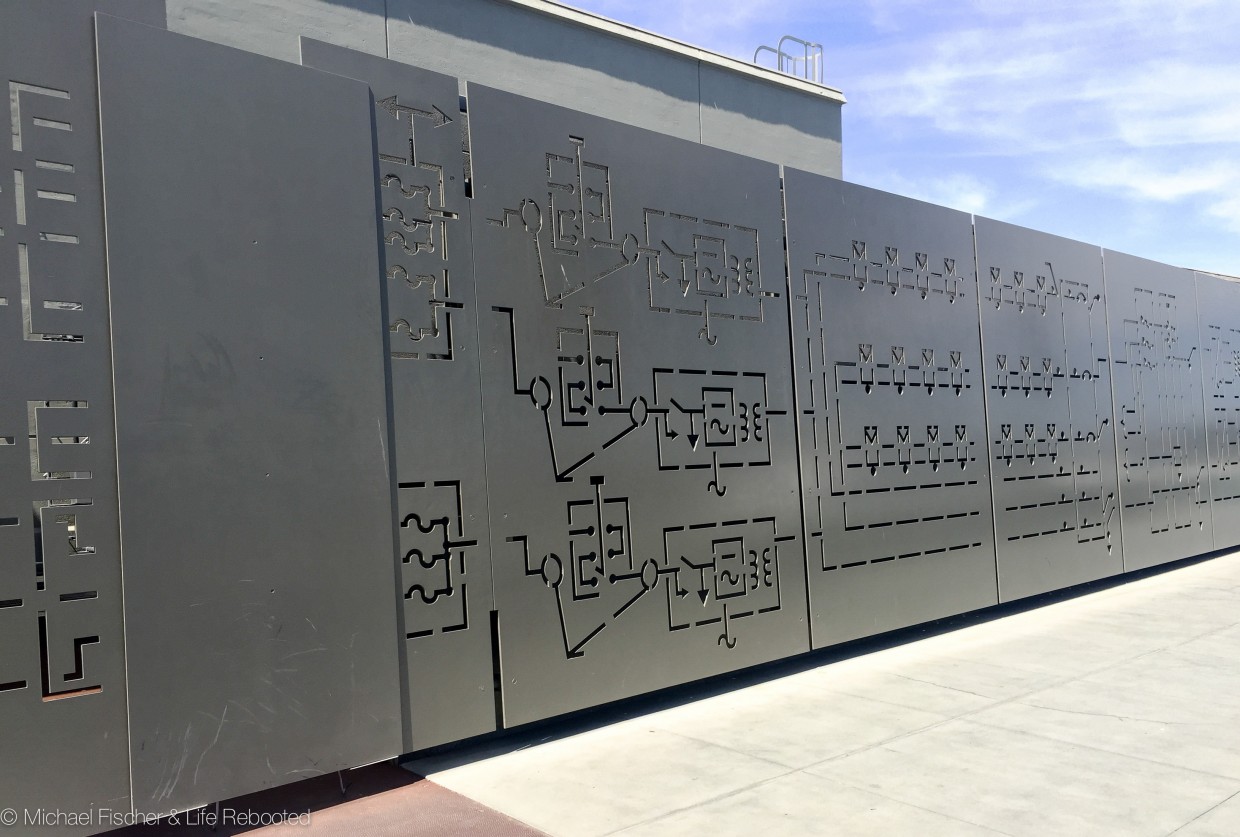 At the entrance to the Exploratorium