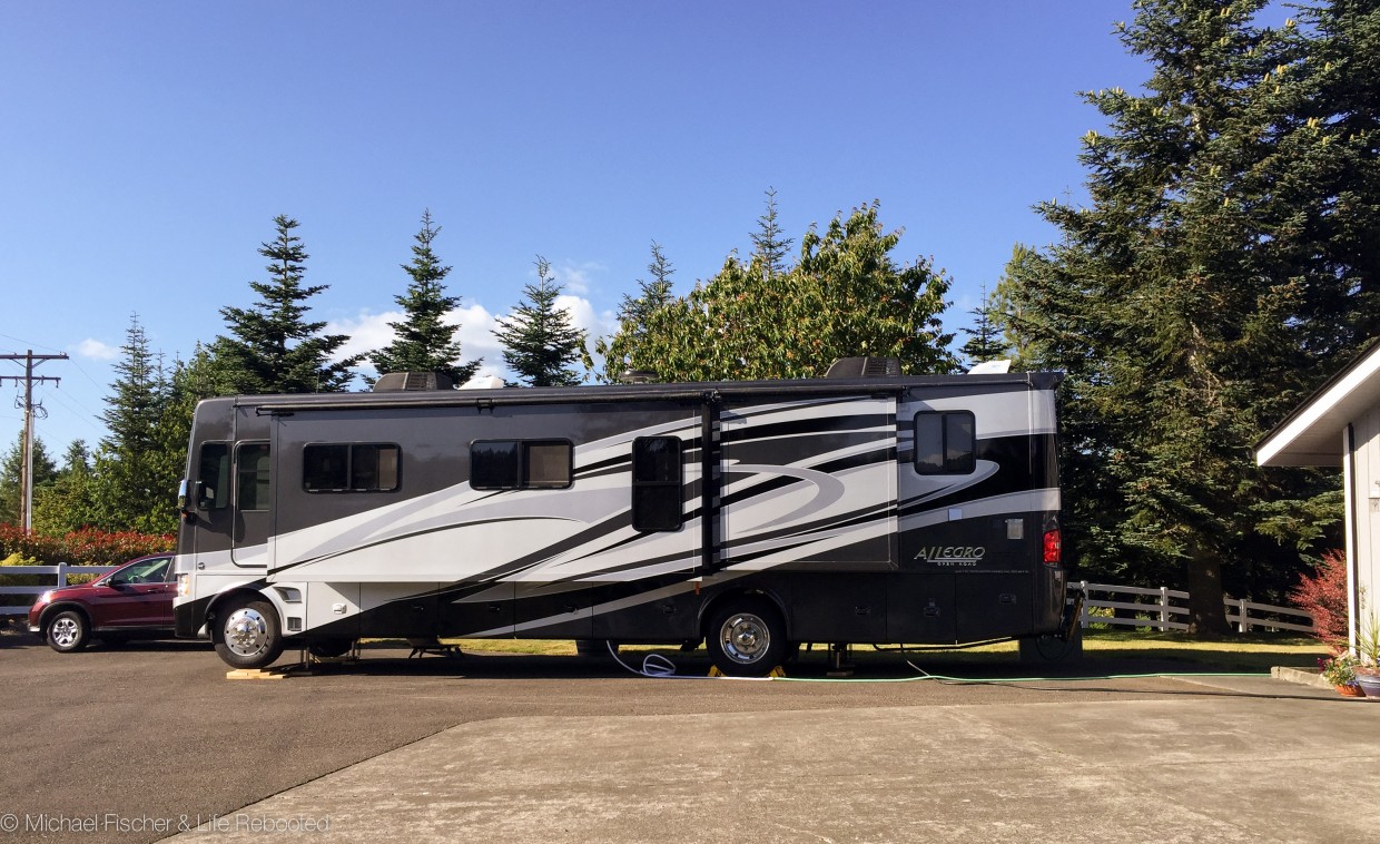 Rover's fourth driveway campsite.