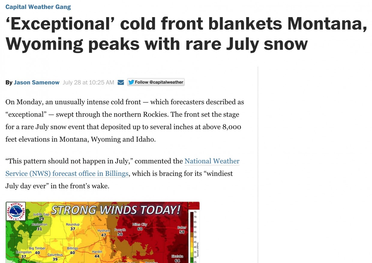 Capital Weather Gang article