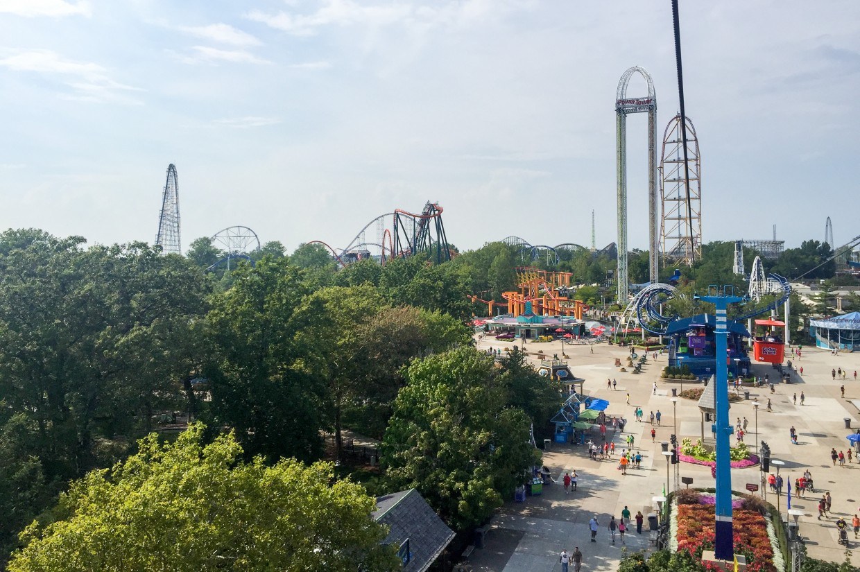 Looking over the park from the aerial tram.