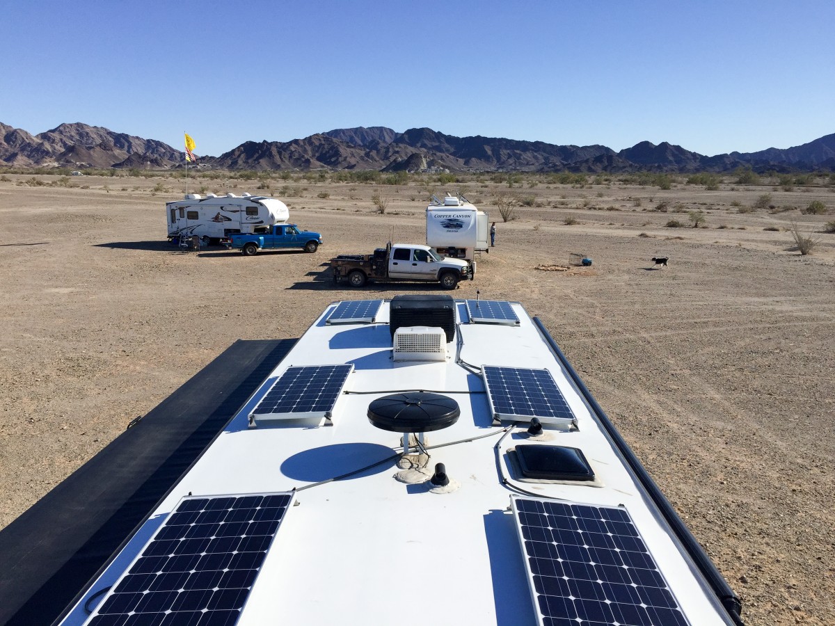 Boondocking near the American Girl Mine in Winterhaven CA.