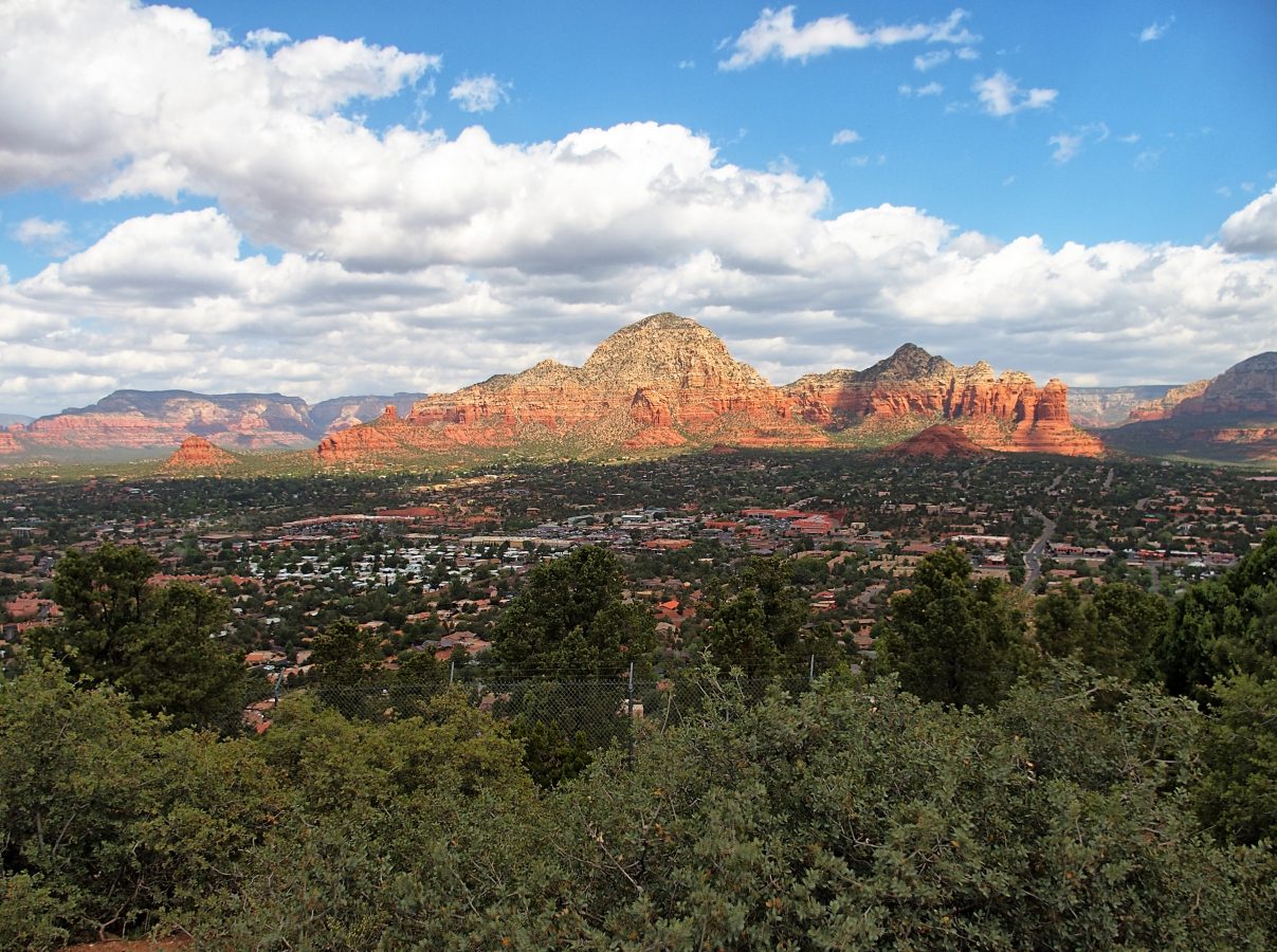 Viewing Sedona from the Airport Road overlook.