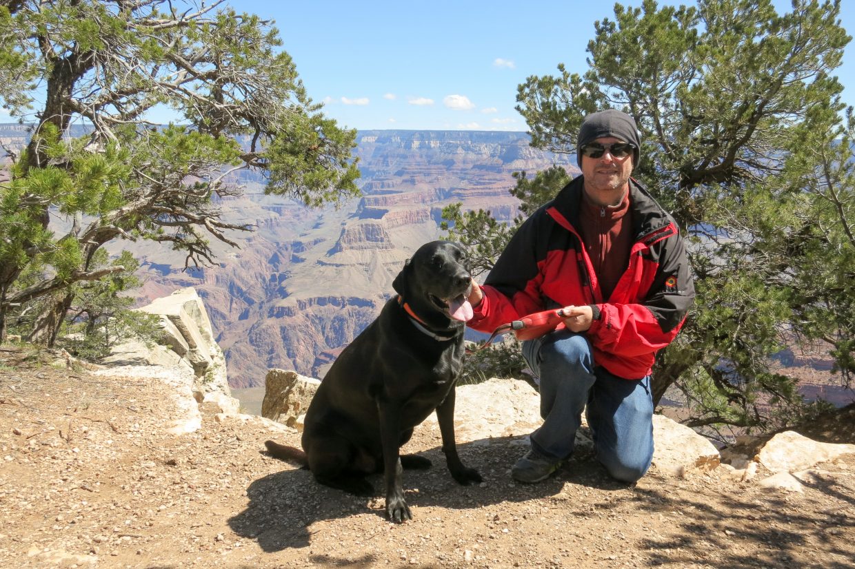 Opie cared more for the squirrels and crows than the scenic views.
