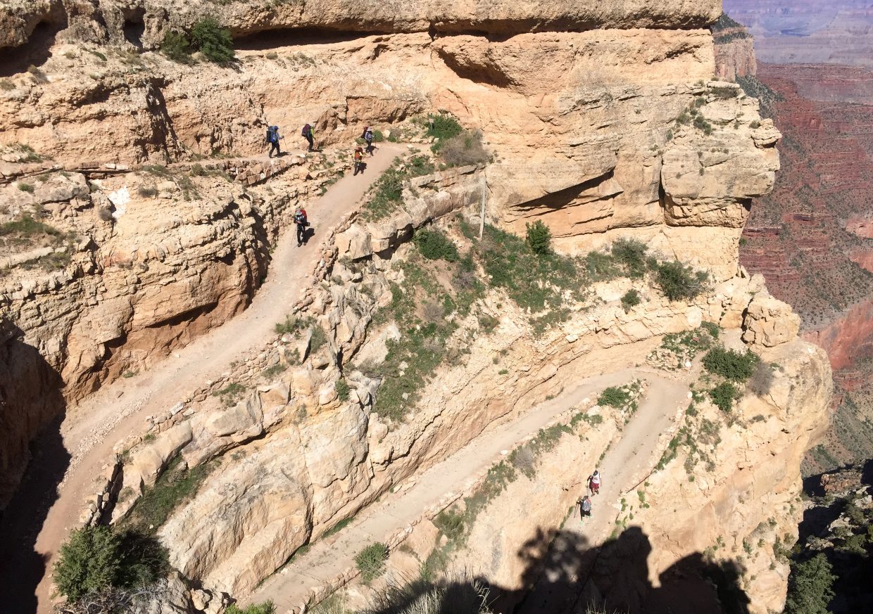 Looking down the early part of the South Kaibab trail.