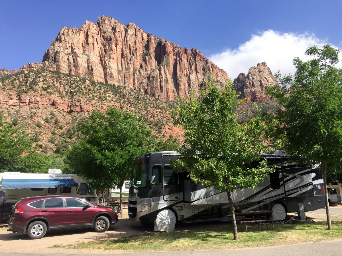 Beautiful views from out site at Zion Canyon Campground.