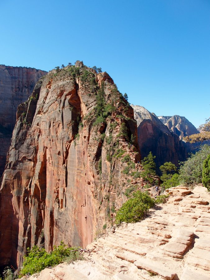 Looking at the final phase of the hike, across the narrow ridge.